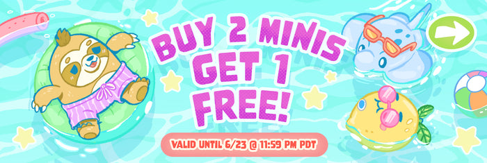 buy 2 minis get 1 free until 6/23