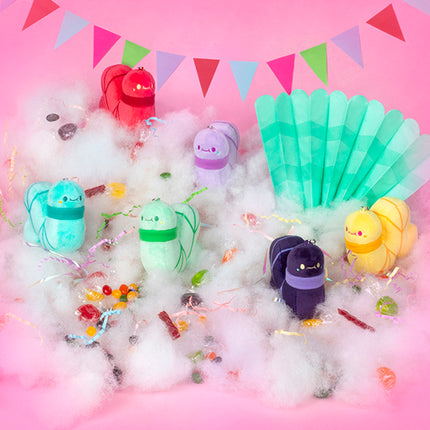 blind box worms series 1 candy shop box photo of worms on a cloud