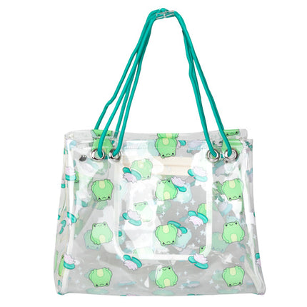 clear frog tote back