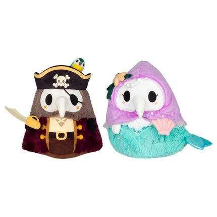 Mini Squishable Pirate & Mermaid Plague Set front view