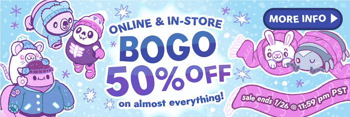 BOGO 50% Off almost everything online & in-store. Ends 1/26.