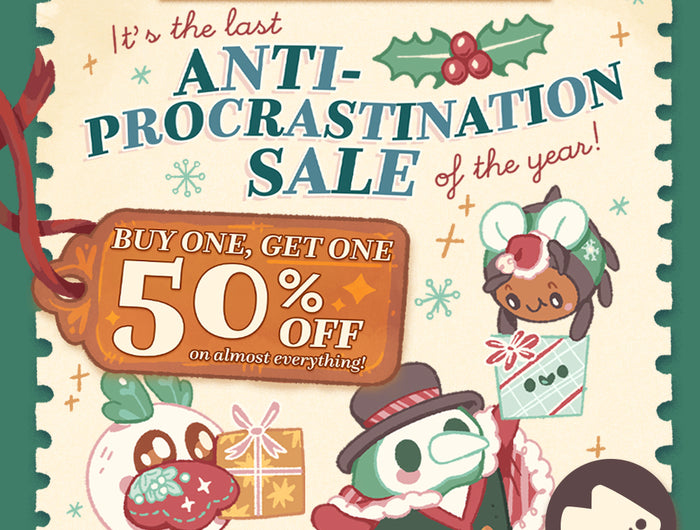 Antiprocrastination Sale: Buy One Get One 50% Off Online & In-Store! Now until 12/8!
