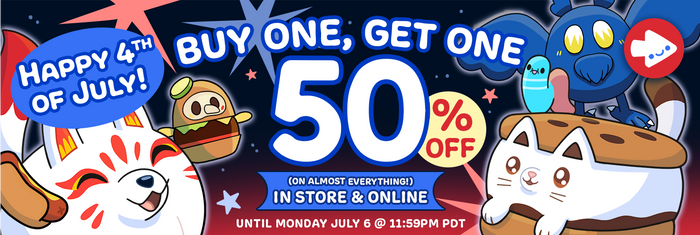 It's a 4th of July Sale: Buy One Get One 50% off on almost everything online & In-store. Ends 7/6.