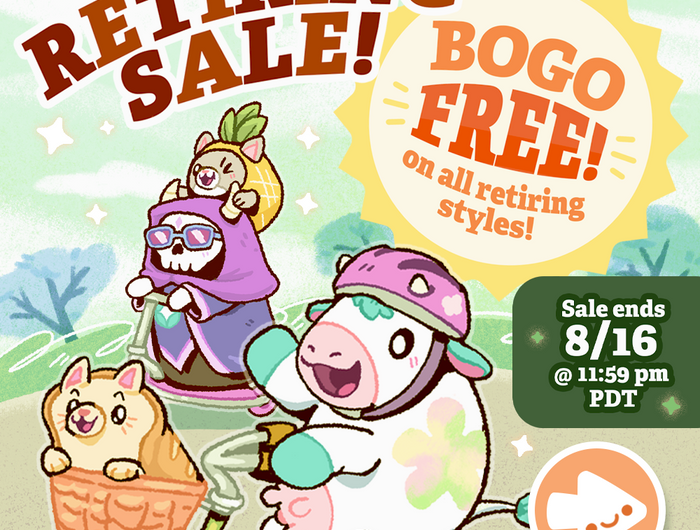 BOGO Free Retiring Sale. Ends 8/16.