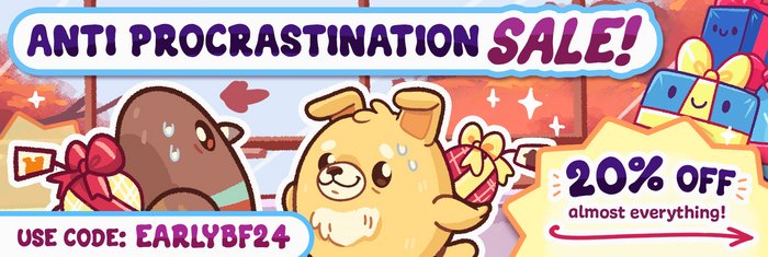 antiprocrastination banner code EARLYBF24