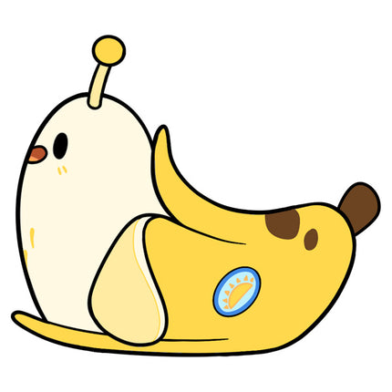 a yellow slug inside a banana peel