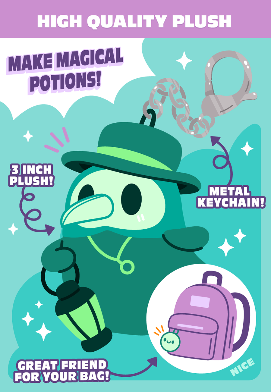 plague blind box descriptions: high quality plush, 3 inch tall metal keychain, great friend for your bag.
