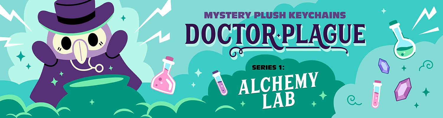 mystery plush keychains doctor plague series 1 alchemy lab