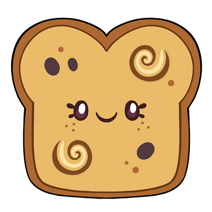 cinnamon raisin toast design graphic