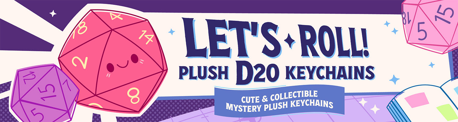 Let's Roll: Plush D20 Keychains