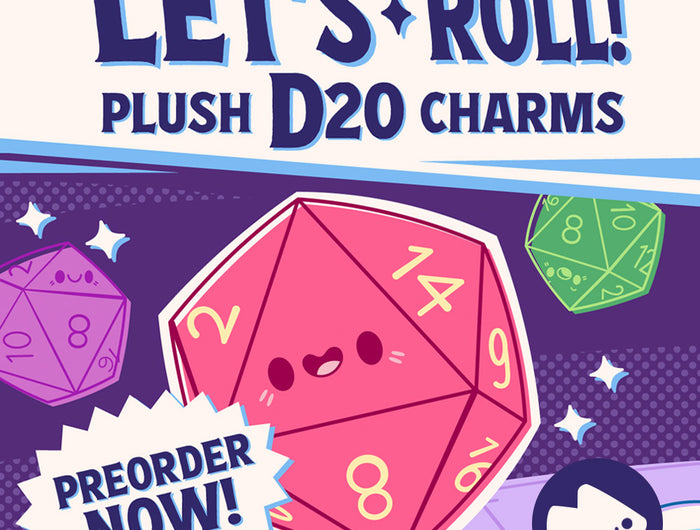 d20 Blind Box series 1: Let's roll. Cute & collectible mystery plush keychains available for preorder!