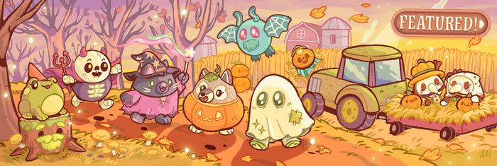 featured autumn squish at pumpkin patch illustration
