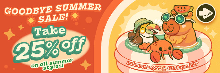 Goodbye summer sale: Take 25% Off on all summer styles sale ends 9/21 @11:59pm PDT