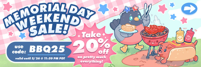 memorial day weekend sale 20% off sitewide with code BBQ25