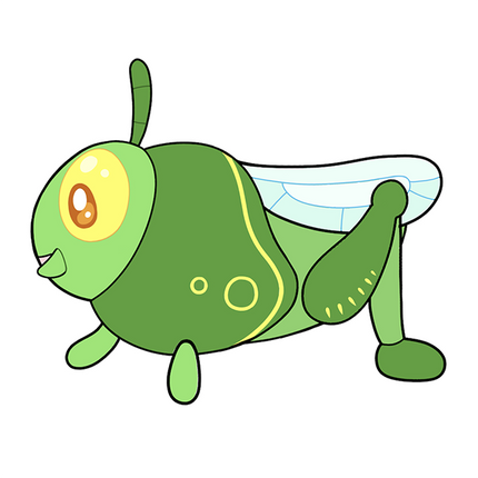 Mini Squishable Grasshopper graphic image