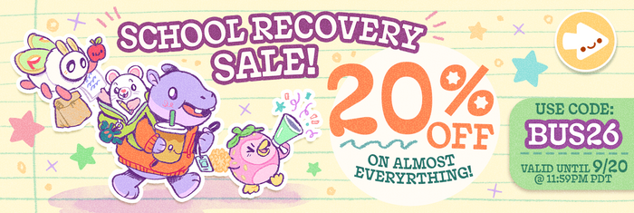 School Recovery Sale: 20% off almost everything using the code BUS26 at checkout. Ends 9/20.