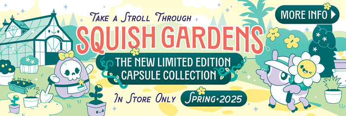 squish gardens spring 2025 capsule collection banner