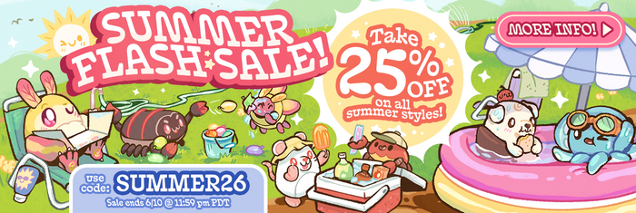 Take 25% Off on all summer styles! Ends 6/10.
