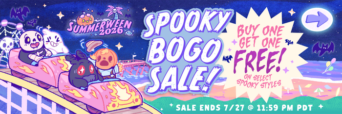 Spooky Sale: Buy One Get One Free on select styles. Sale ends 7/27.
