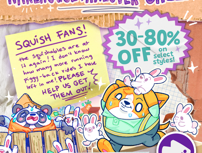 Warehouse Takeover sale: Up to 80% Off select Warehouse Takeover Squish. Ends 3/15 @ 11:59pm PST.