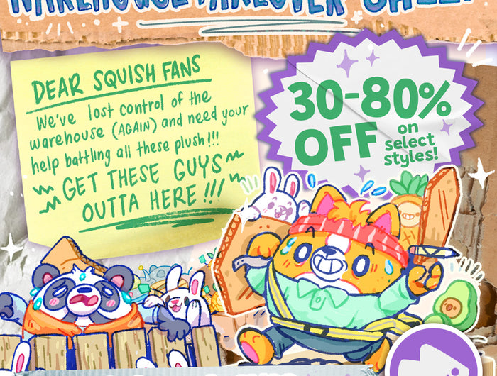 Warehouse Takeover sale: Up to 80% Off select Warehouse Takeover Squish. Ends 11/9 @ 11:59pm PST.