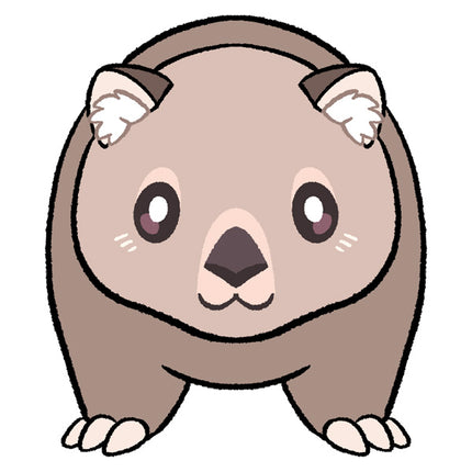 front facing wombat drawing