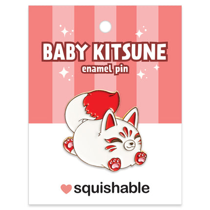 Baby Kitsune enamel pin photo