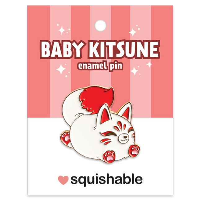 Baby Kitsune enamel pin photo