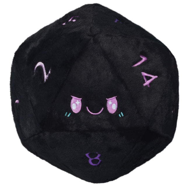 Squishable Black D20 Dice Front View