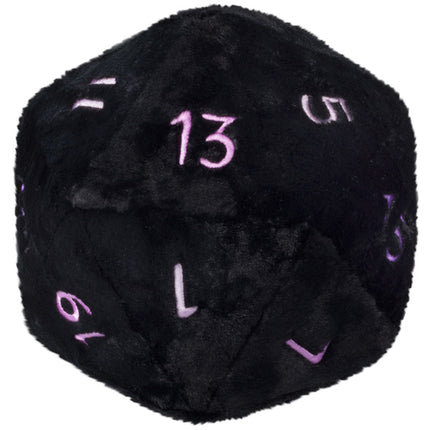 Squishable Black D20 Dice Back View