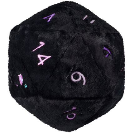 Squishable Black D20 Dice Side View