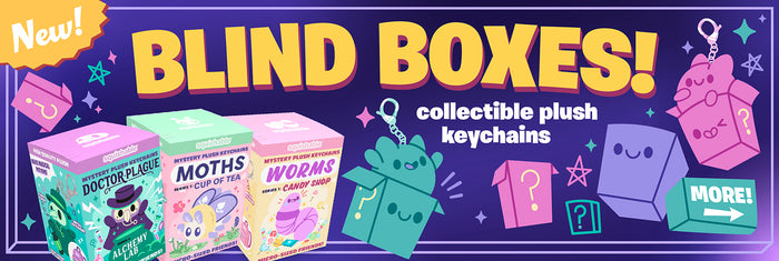 new Blind Boxes: collectible plush keychains.