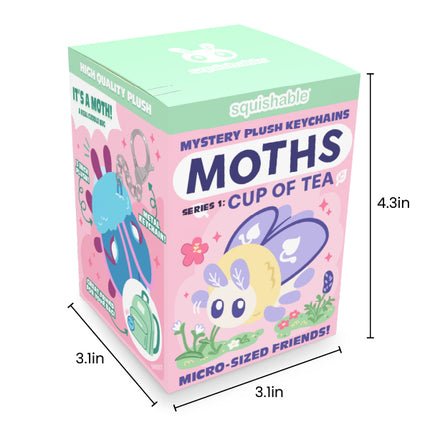 blind box moths series 1 cup of tea box individual box measurements: 3.1 inch wide, 3.1 inch deep, 4.3 inch tall