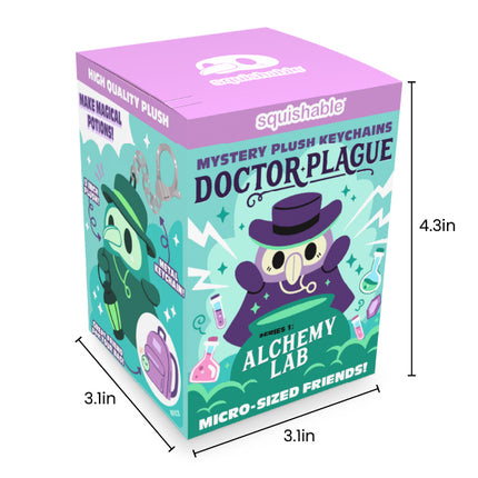 blind box doctor plague series 1 alchemy lab box individual box measurements: 3.1 inch wide, 3.1 inch deep, 4.3 inch tall