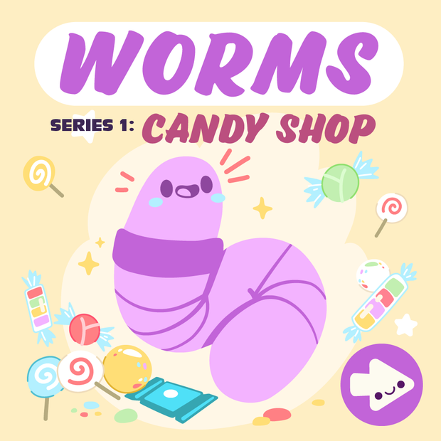 worms blind box series 1 candy shop