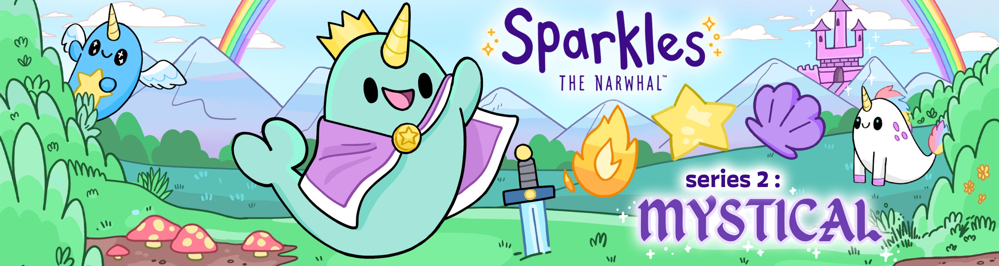 sparkles the narwhal blind box series 2 mystical illustration