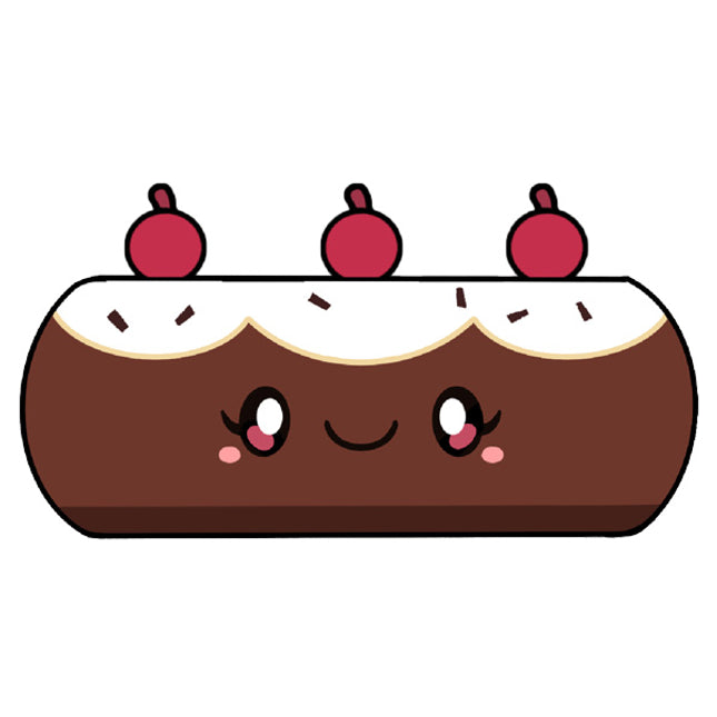 mini chocolate swiss roll design illustration