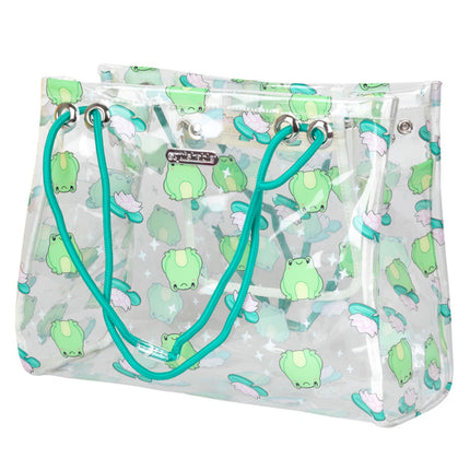 clear frog tote front