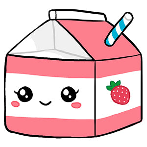 comfortfood mini strawberry milk carton design