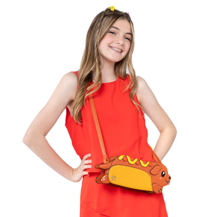 Squishable Dachshund Hot Dog Crossbody Purse