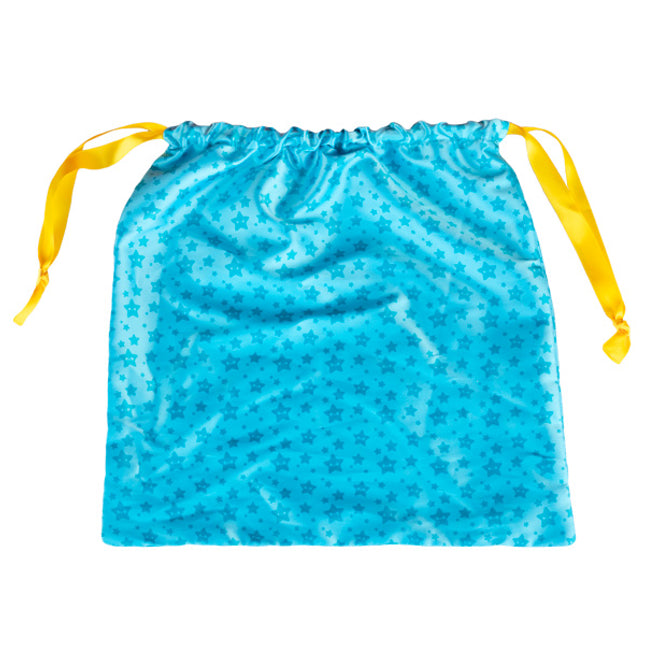 large blue gift bag open