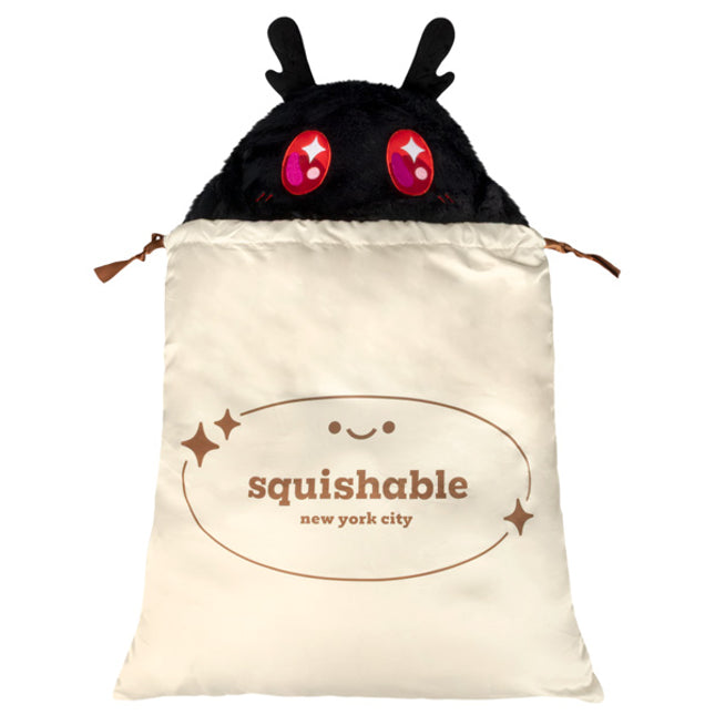 large tan dust bag with product inside