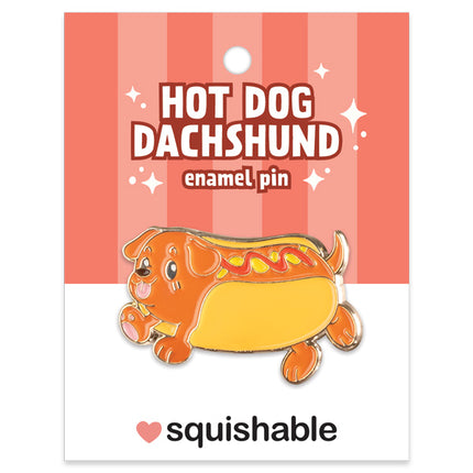 Dachshund Hot Dog Enamel Pin