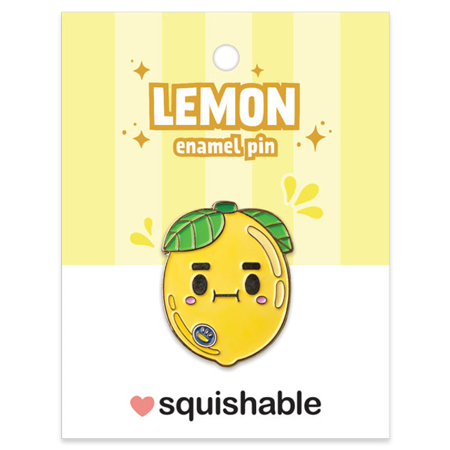 Lemon enamel pin photo
