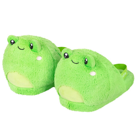 Baby Boys Slippers HAPPY MONSTER FACE Green Navy Blue SHERPA LINED Size 4