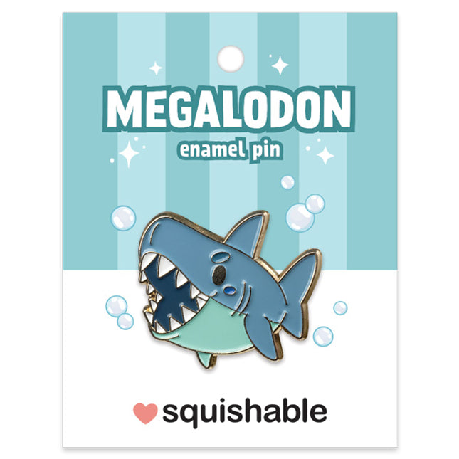 Megalodon enamel pin photo
