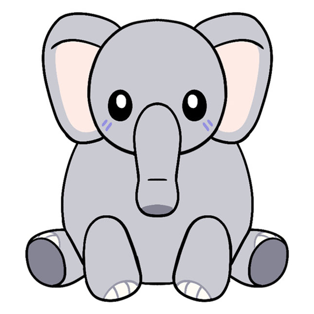 mini baby elephant product illustration