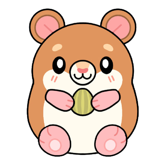 mini hamster design illustration