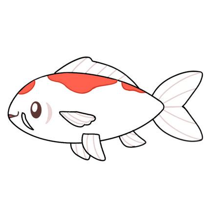 Mini Squishable Koi Fish Drawing