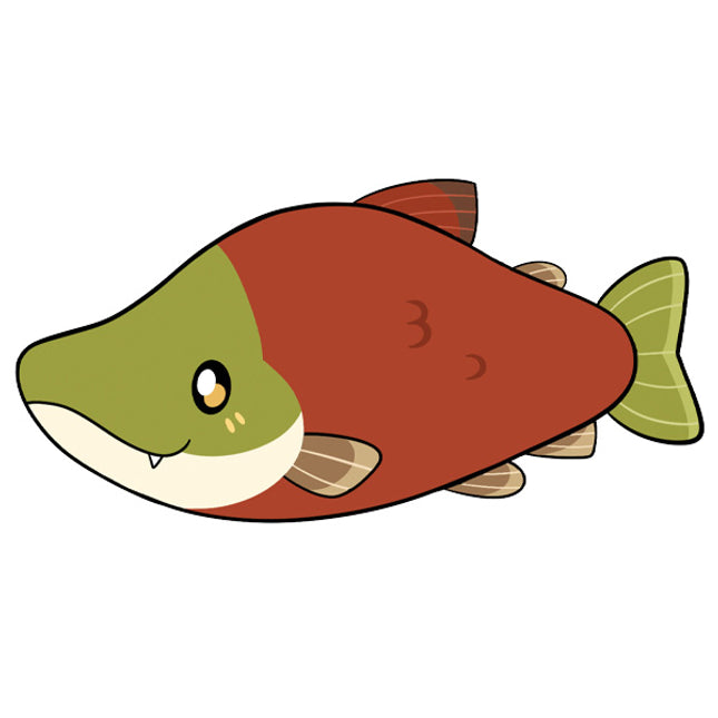 mini sockeye salmon design illustration